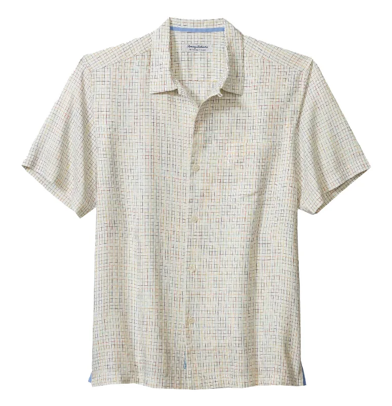 Casual Trousers Tommy Bahama IslandZone Coconut Point Prismatic Check Camp Shirt - Froth