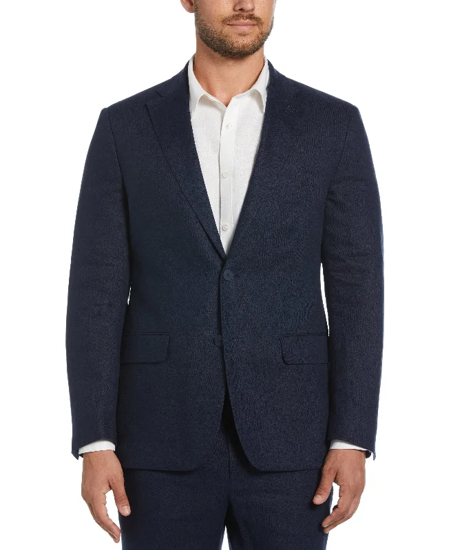 Designer Scarves 100% Linen Single-Breasted Suit Jacket