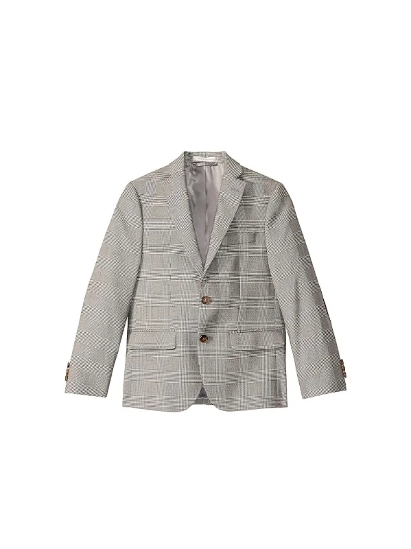 Street Shorts Kids Boy's Plaid Blazer,Grey