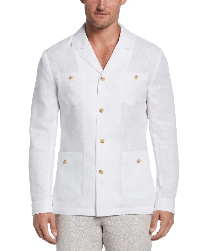 Trench Coats Delave Linen Guayabera Jacket